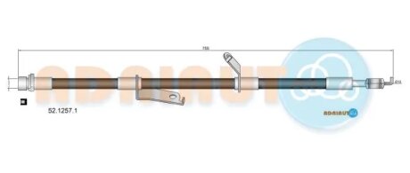 Шланг тормозной передний adriauto 5212571