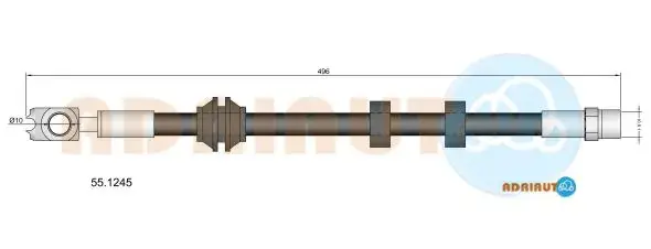 Шланг тормозной передний adriauto 551245