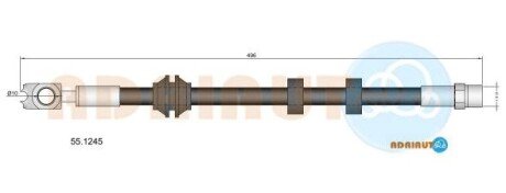 Шланг тормозной передний adriauto 55.1245