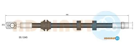 Шланг тормозной передний adriauto 551245 Фольксваген Гольф 3