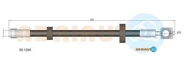 Шланг тормозной передний adriauto 551250