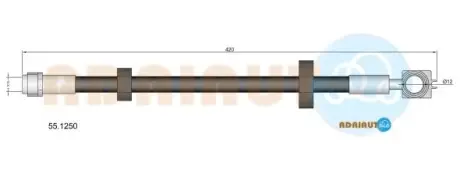 Шланг тормозной передний adriauto 551250