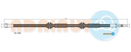 Шланг тормозной передний adriauto 55.1295 на Porsche Cayenne