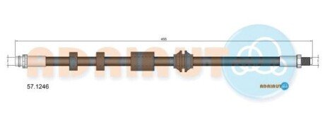 Шланг гальмівний передній adriauto 57.1246
