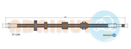 Шланг гальмівний передній adriauto 571249