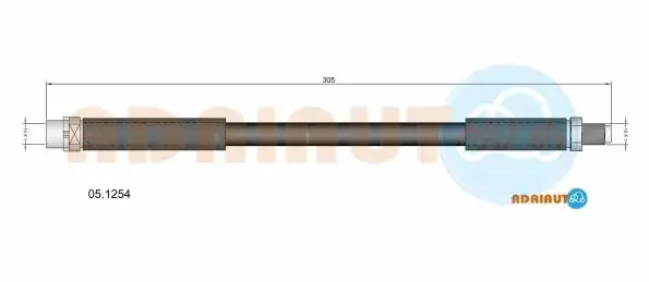 Шланг тормозной задний adriauto 051254