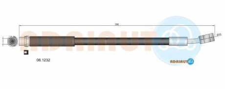 Шланг тормозной задний adriauto 06.1232