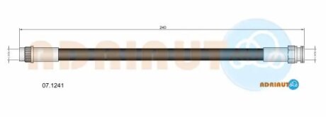 Шланг гальмівний задній adriauto 071241