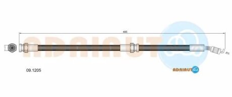 Шланг гальмівний задній adriauto 091205