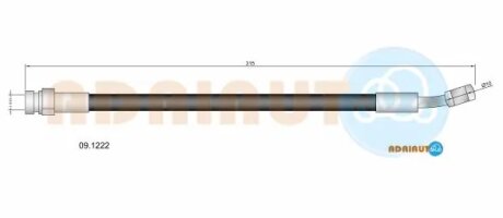 Шланг гальмівний задній adriauto 091222