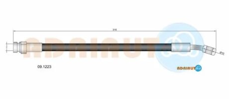 Шланг гальмівний задній adriauto 091223