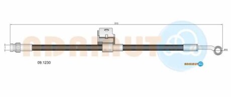Шланг гальмівний задній adriauto 091230