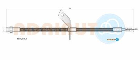 Шланг тормозной задний adriauto 10.1214.1