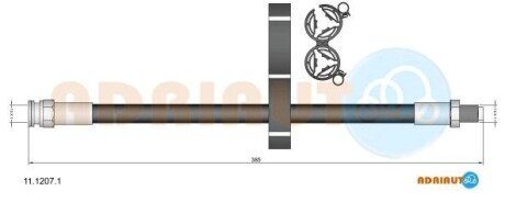 Шланг тормозной задний adriauto 1112071