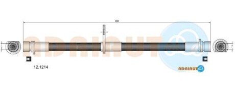 Шланг тормозной задний adriauto 12.1214 на Хонда Аккорд 5