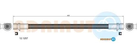 Шланг гальмівний задній adriauto 121257