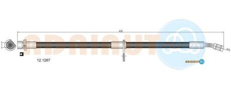 Шланг тормозной задний adriauto 12.1287 на Хонда Аккорд 6