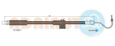 Шланг гальмівний задній adriauto 1312201