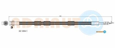Шланг тормозной задний adriauto 22.1204.1