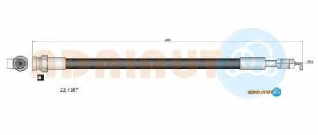 Шланг гальмівний задній adriauto 221287