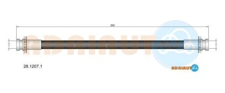 Шланг тормозной задний adriauto 28.1207.1 на Ниссан Примера р11