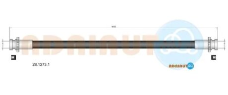 Шланг гальмівний задній adriauto 2812731