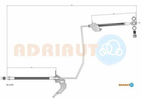 Шланг тормозной задний adriauto 33.1270