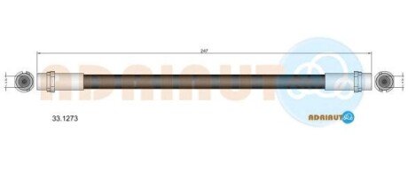 Шланг тормозной задний adriauto 33.1273