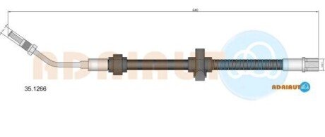 Шланг тормозной задний adriauto 35.1266 на Пежо 407