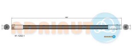 Шланг гальмівний задній adriauto 4112021