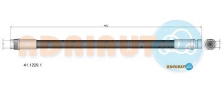 Шланг тормозной задний adriauto 41.1229.1