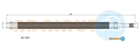 Шланг тормозной задний adriauto 551257