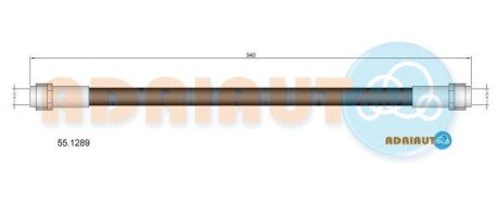 Шланг тормозной задний adriauto 55.1289