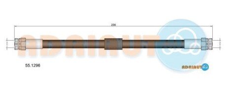 Шланг тормозной задний adriauto 55.1296 на Фольксваген Туран