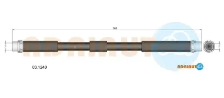 Шланг тормозной передний adriauto 03.1248