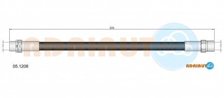 Шланг тормозной задний adriauto 05.1208