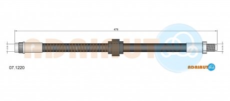 Шланг гальмівний передній adriauto 071220