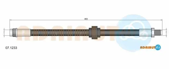 Шланг тормозной передний adriauto 071233