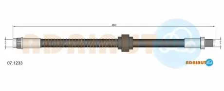 Шланг тормозной передний adriauto 071233 Ситроен Ксара пикассо