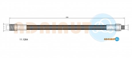 Шланг гальмівний передній adriauto 11.1264
