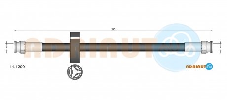 Тормозной шланг adriauto 11.1290 на Фиат Типо
