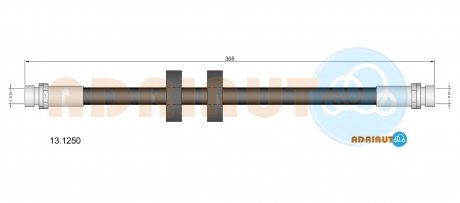Шланг тормозной задний adriauto 131250