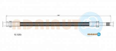 Шланг тормозной задний adriauto 13.1253 на Форд Мондео 2