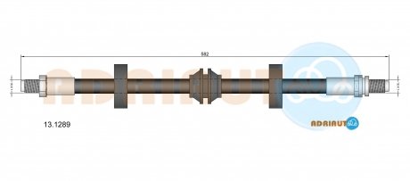 Тормозной шланг adriauto 131289 на Форд Мондео 1