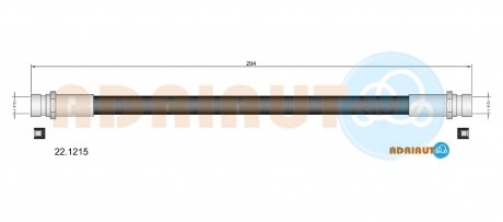 Шланг гальмівний задній adriauto 22.1215