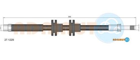 Тормозной шланг adriauto 27.1229 на Мерседес Вито 638