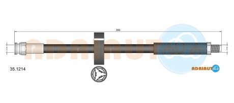 Шланг гальмівний передній adriauto 351214