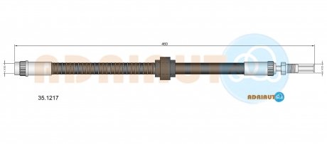 Шланг гальмівний передній adriauto 35.1217