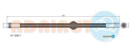 Гальмівний шланг adriauto 41.1220.1 на Рено Кенго 1