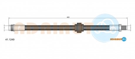 Шланг гальмівний передній adriauto 411249